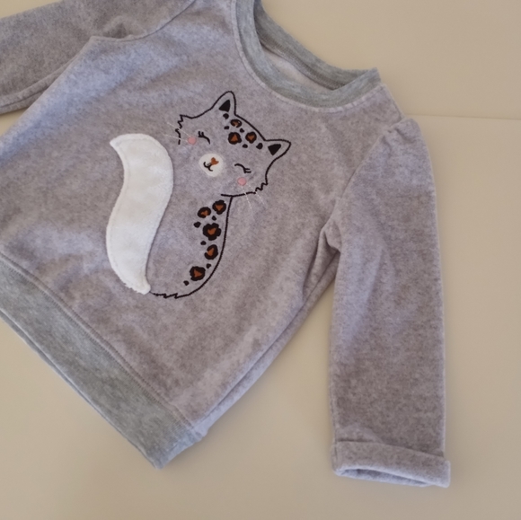 Carters Child of Mine Cat Fleece Sweater Infant Girls Size 18 Months - Picture 6 of 12